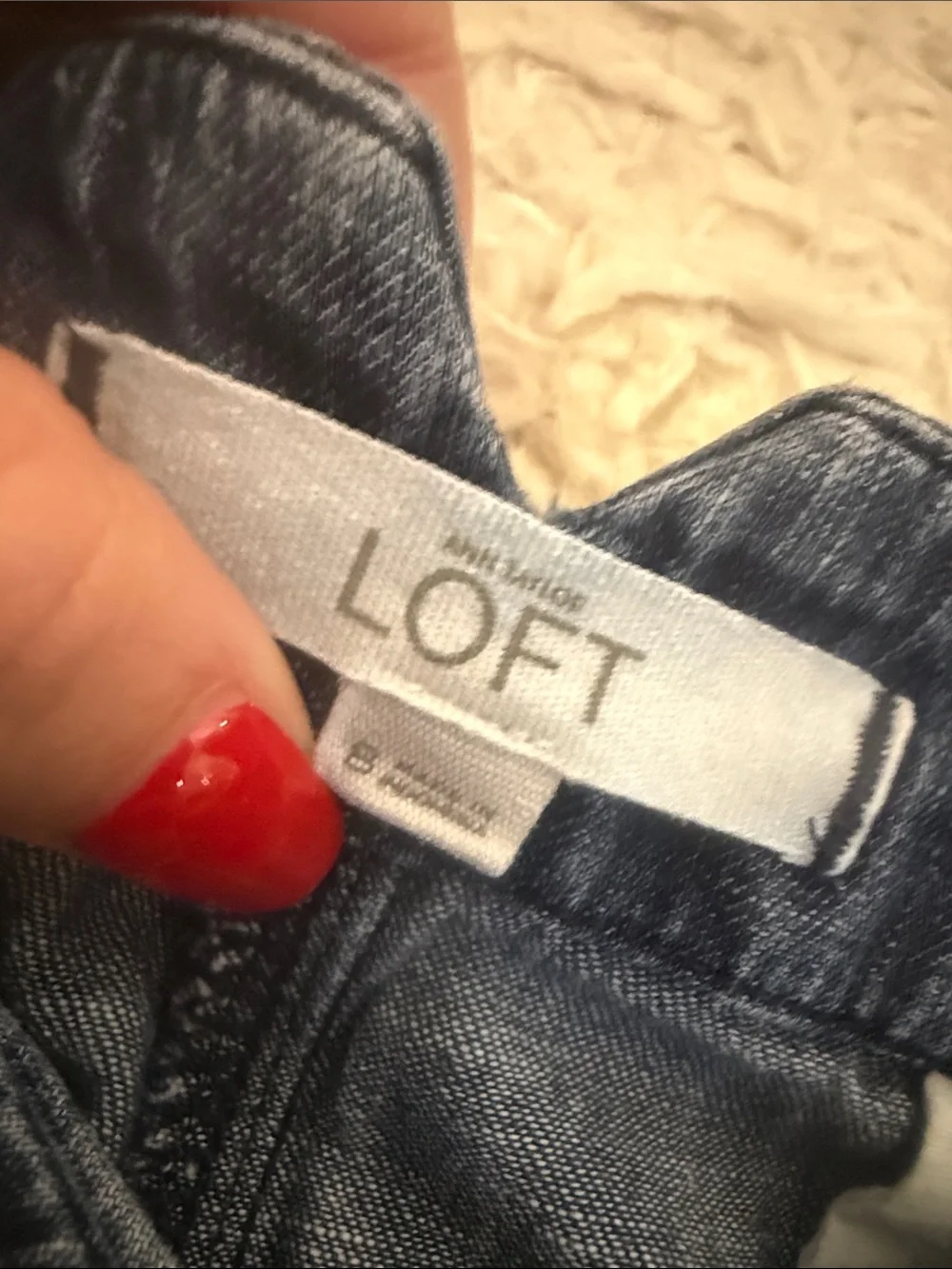LOFT Dark Blue Denim Shorts